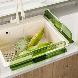 Kitchen Storage Splash-proof Draining Basket Sink Flap Rack Creative Supplies Household Water Block