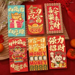 Gift Wrap 2024 Year Packet Red Envelope Luck Money Bag Wishes Blessing Dragon Pattern DIY Packing Pocket Gifts