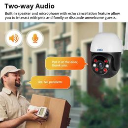 IP Cameras KERUI 3MP 5MP Tuya Camera Outdoor PTZ WIFI Surveillance Camera Smart Home Auto Tracking Waterproof CCTV Security Protection 24414