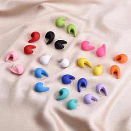 Stud Earrings Classic Simple Candy Colour Water Drop For Women Acrylic Red Blue Black Lightweight Korean Trendy Jewellery