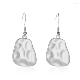 Dangle Earrings Simple Fashion Golden Silver Plated Black Irregular Hook Alloy Drop For Women