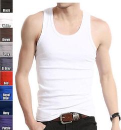 Whole Muscle Men Top Quality Cotton AShirt Wife Beater Ribbed Tank Top5515129