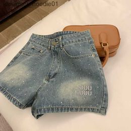 Shorts Womens Letter Women Denim Shorts Sexy Mini Jean Short Pants Sexy Causal Daily Summer Cool Shorts C240413