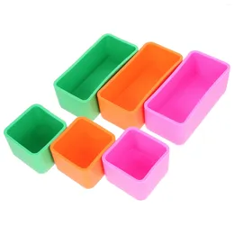 Dinnerware 6 Pcs Containers Silicone Lunch Box Convenient Household Salad Dressing Compact