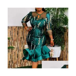 Ethnic Clothing African Dresses For Women Plus Size Africa Clothes Dashiki Ankara Sequin Outfits Evening Gown Turkey Muslim Wedding D Dhwka