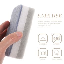 Three-Layer Scouring Sponge Reuseable Pad Multi-functional Kitchen Dishwashing Cloth Reusable for Pads Towels