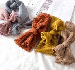 Baby Girl Fashion headband Toddler Autumn Winter Hairband Solid color soft Hair bands Elastic Hairbows 9Colors4292191