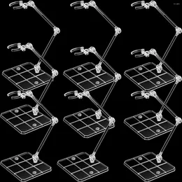 Decorative Plates 9PCS Action Figure Display Holder Base Clear Stand Doll Model Support Compatible For HG RG SD SHF Gundam 1/144 Toy