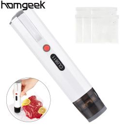 Machine Portable 2in1 Cordless Manual Handheld Vacuum Pump Handheld Vacuum Sealer Machine with 5pcs Sous Vide Bags for Food Storage