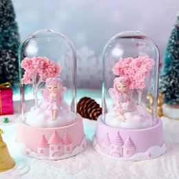 Party Decoration Angel Girl Ornament Christmas Valentines Day Gift Birthday Favours Cherry Blossom Night Light Home Decor