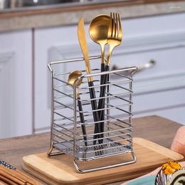 Kitchen Storage Stainless Steel Flatware Organiser Caddy With Drying Drainer Silverware Forks Knives Spoons Container Holder
