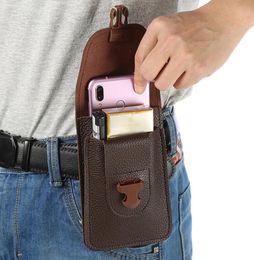 Men Cellphone Loop Holster Case Belt Waist Bag Props PU Leather Purse Phone Wallet Card Holder Bags5972059