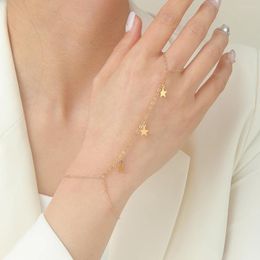 Link Bracelets Todorova Star Finger Ring For Women Connected Hand Harness Bracelet Wedding Jewellery Gift