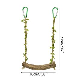 Wood 18Cm Bird Swing Bridge Toy Wood Perch Training Stand Stick Holder For Parakeets Ladder Swing