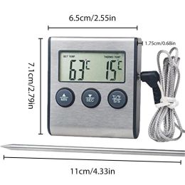 Meat Thermograph 0C to 300C Kitchen Digital Cooking Thermometer Meat Food Temperature for Oven BBQ Grill with Probe Heat Metre