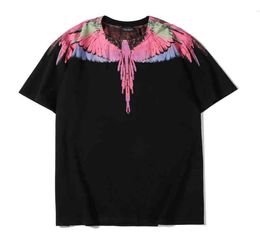 Marcelo Tee Shirts Burlon 20ss hip hop high street fashion tie dyed feather water drop wings pure cotton short sleeve Tshirt for 1070115