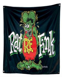 RAT FINK flags Customised flags with four metal grommets 100D polyester custom decoration banners3872828
