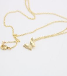 Fashion fun animal shapes Gold silver plated Butterfly Necklace Pendant Necklace for women gift Whole3734258