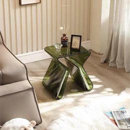 Acrylic Transparent Sofa Side Table Home Light Luxury Coffee Table Corner Table Designer House Minimalist Bedside Small Table