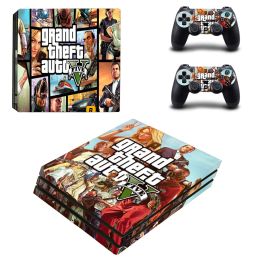 Stickers GTA5 GTA 5 PS4 Pro Stickers Play station 4 Skin Sticker Decal For PlayStation 4 PS4 Pro Console & Controller Skins Vinyl