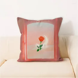 Pillow Fresh Scenery Painting Throw Case Home Decorative Cover Print Pillowcase Car Sofa 45 45cm Deco