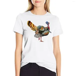 Women's Polos Turkey Plumage T-shirt Shirts Graphic Tees Cute Tops Dress For Women Long