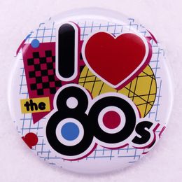 80s love tinplate brooch Cute Anime Movies Games Hard Enamel Pins Collect Cartoon Brooch Backpack Hat Bag Collar Lapel Badges