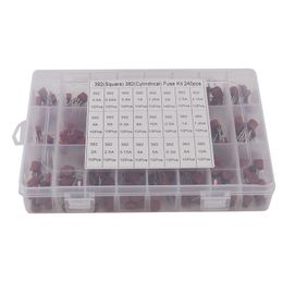 240PCS 382-392 Blow Cylindrical Fuse For LCD TV Power PCB Insurance Kit