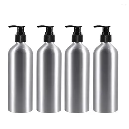 Liquid Soap Dispenser 4 Pcs Dispensing Aluminium Bottles Containers Spiral Shampoo Sub Shower Holder Press Travel Empty