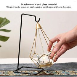 Candle Holders Gold Holder Durable Metal Glass Elegant Romantic Ambience Widely Used For Home Office Bar Bedroom