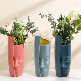 Vases Nordics Modern Vase Portable Plastic Flower Organizer Reusable Planter Pot Container For Home Living Room Tabletop Decor