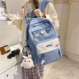 Backpack Women School Bag Nylon Business Waterproof Men Big Travel Rucksack College For Teenage Black Girl Female Mochila