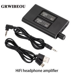 Amplifier GRWIBEOU Headphone Amplifier 16150 Ohm HiFi Earphone Amp Adjustable Audio Amp With 3.5mm Jack Cable For Phone Music Player