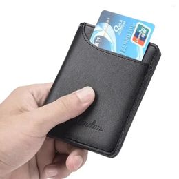 Wallets 2024 Super Slim Wallet Soft High Quality PU Leather Mini Purse Card Holder For Men Thin Small Short Skin