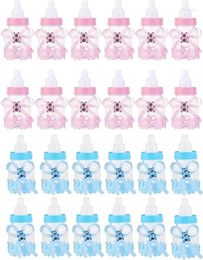 Gift Wrap 24pcs Feeder Style Candy Bottle For Baby Shower Favors Boy Girl Born Infant Baptism Christening Birthday