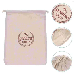 Plates 1Pc Durable Linen Bread Pouch Unbleached Bag Loaf Drawstring