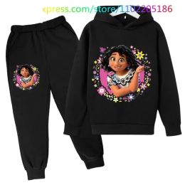 Kids Hoodie encanto- Toddler Girls Clothes Mirabel Hoodies Pants 2Pcs Sets cute Children Costume Kids Tracksuits