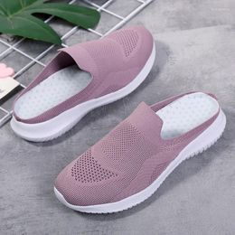 Casual Shoes 2024 Mesh Slip-On Sneakers Women Summer Slippers Lightweight Big Size Breathable