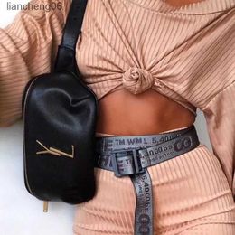 Waist Bags Designer Women Belt Bag Leather Fashion Fanny Pack Unisex Bumbag Letters Men Purse Luxury Waist Bags 19111 C240413