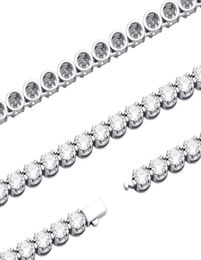 Chains Vinregem Hip Hop Rock 925 Sterling Silver 6MM Created Moissanite Gemstone Tennis Chain Necklace Bracelets Fine Jewellery Whol5173124