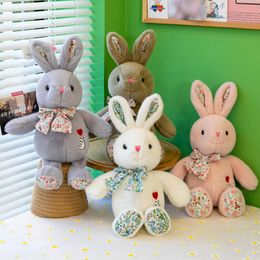 New Cute Bixin Rabbit Doll Plush Toy Bow Sitting Position Rabbit Rabbit Children Holding Sleeping Doll Gift