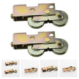 2 Pcs Barn Through Wheel Bearing Window Door Roller Crafts 1-1/4 Inch Steel Ball Sliding Pulley Wheels