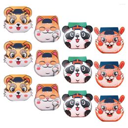 Storage Bags 12 Pcs Party Candy Containers Animal Chocolate Packaging Case Paper Cookies Cases For Supplies