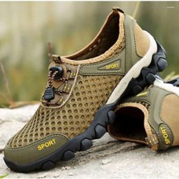 Casual Shoes Men Tennis Sneakers Solid Colour Non-slip 2024 Spring Fashion Breathable Mesh Hiking For