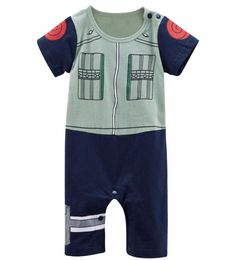 Baby Boy Kakashi Funny Costume Infant Party Cosplay Playsuit Toddler Cute Cartoon Cotton Jumpsuit Halloween Cosplay Cos4165460