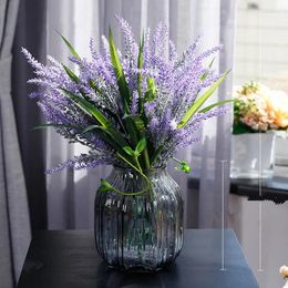 Decorative Flowers 1pc Provence Lavender Flower Bouquet Silk Artificial Simulation Of Aquatic Plants