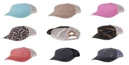 Baby Girls Washed Ponytail Baseball Cap Back Mesh Crisscross Peaked Caps Snapbacks for Child Girl Summer Visor Cap Outdoor Casque7265877