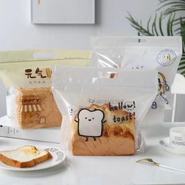 Gift Wrap 50pc 450g Bread Toast Sealing Plastic Bag Cake Cookies Baking Cellophane Bags Bustine Trasparenti Confezioni