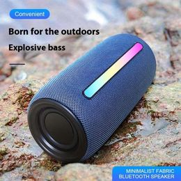 Outdoor camping portable colorful subwoofer with card insertion wireless Bluetooth speaker