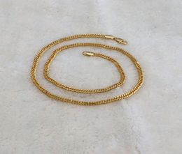 10 K Yellow Solid Gold GF 6MM Double Cuban Curb Italian Link Chain Necklace 20 Inches8769373
